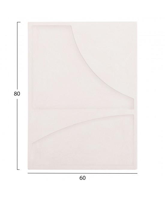 ΠΙΝΑΚΑΣ ΟΡΘΟΓΩΝΙΟΣ ΣΕΙΡΑ SANTORINI HM4509 MDF ΥΠΟΛΕΥΚΟ ΧΡΩΜΑ 60x4(πάχος)x80Υεκ.