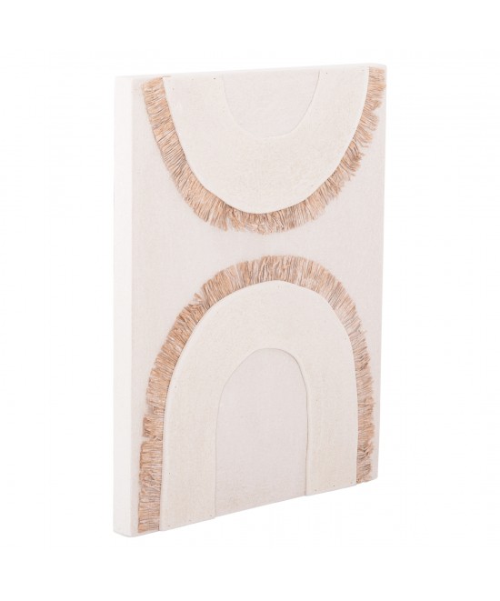 ΠΙΝΑΚΑΣ ΟΡΘΟΓΩΝΙΟΣ ΣΕΙΡΑ SANTORINI HM4535 MDF ΥΠΟΛΕΥΚΟ ΧΡΩΜΑ-ΔΙΑΚΟΣΜΗΣΗ ΜΠΕΖ 48x4,5(πάχος)x60Υεκ.