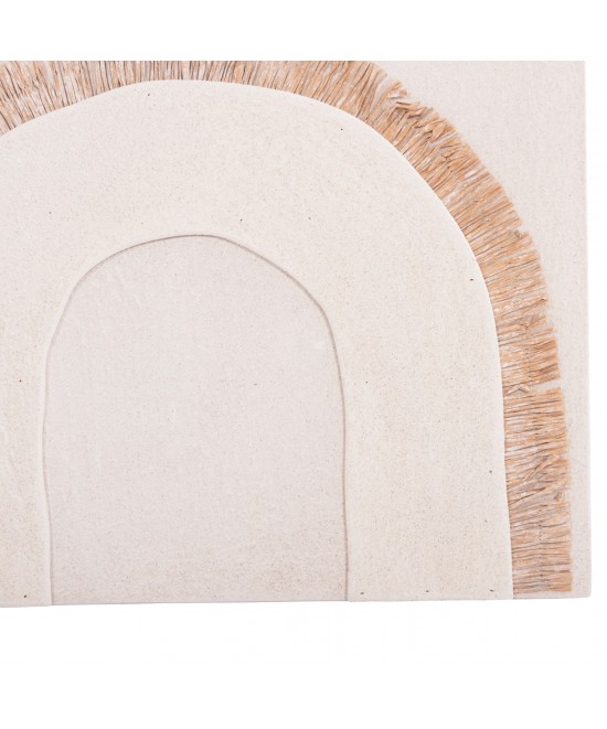 ΠΙΝΑΚΑΣ ΟΡΘΟΓΩΝΙΟΣ ΣΕΙΡΑ SANTORINI HM4535 MDF ΥΠΟΛΕΥΚΟ ΧΡΩΜΑ-ΔΙΑΚΟΣΜΗΣΗ ΜΠΕΖ 48x4,5(πάχος)x60Υεκ.