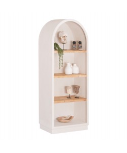 ΡΑΦΙΕΡΑ ΣΕΙΡΑ SANTORINI HM18044 MDF ΥΠΟΛΕΥΚΟ-ΡΑΦΙΑ ΞΥΛΟ ΕΛΑΤΟΥ ΦΥΣΙΚΟ 80x38x188,5Υεκ.