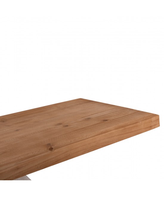 ΚΟΝΣΟΛΑ ΣΕΙΡΑ SANTORINI HM18043 ΤΟΠ ΞΥΛΟ ΕΛΑΤΟΥ-ΒΑΣΗ ΥΠΟΛΕΥΚΟ MDF 120x38x83Υεκ.