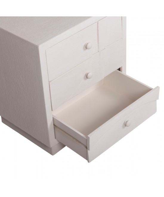ΚΟΜΟΔΙΝΟ ΣΕΙΡΑ SANTORINI HM18047 MDF ΣΕ ΥΠΟΛΕΥΚΟ ΧΡΩΜΑ-3 ΣΥΡΤΑΡIA 48x38x55,5Υεκ.