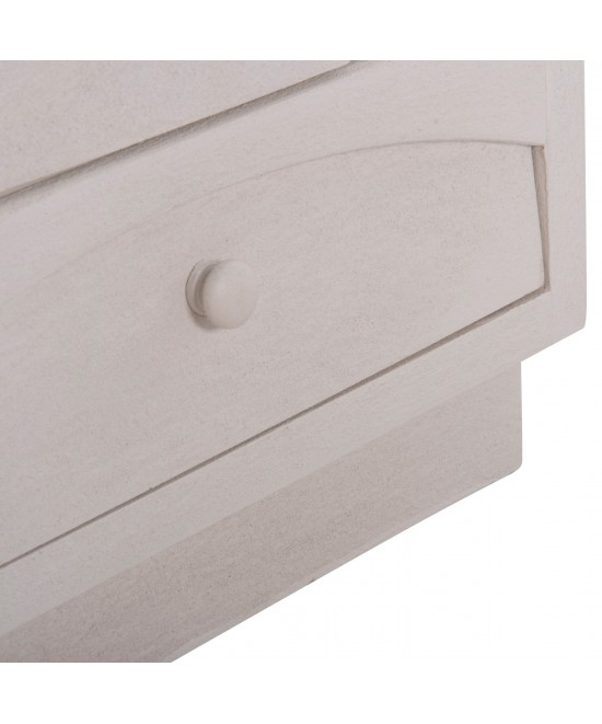 ΚΟΜΟΔΙΝΟ ΣΕΙΡΑ SANTORINI HM18047 MDF ΣΕ ΥΠΟΛΕΥΚΟ ΧΡΩΜΑ-3 ΣΥΡΤΑΡIA 48x38x55,5Υεκ.