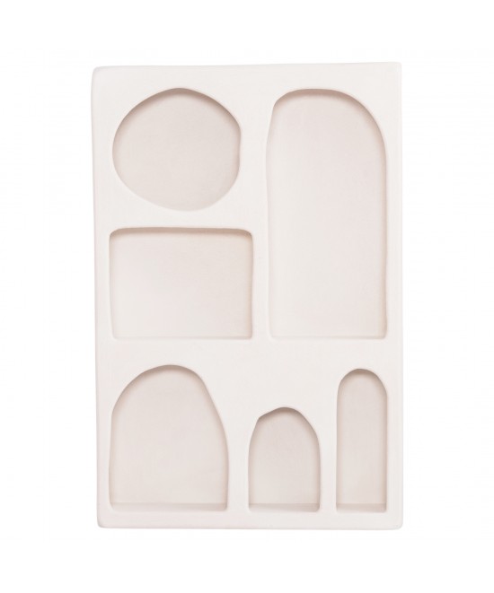 ΡΑΦΙΕΡΑ-ΚΟΜΜΟ ΣΕΙΡΑ SANTORINI HM18059 MDF ΣΕ ΥΠΟΛΕΥΚΟ 80x18x120Υεκ.