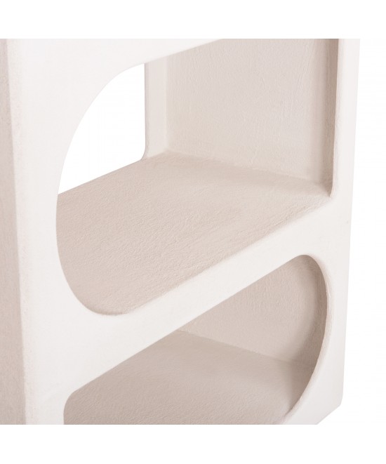 ΒΙΒΛΙΟΘΗΚΗ ΣΕΙΡΑ SANTORINI HM18062 MDF ΣΕ ΥΠΟΛΕΥΚΟ ΧΡΩΜΑ 80x38x180Yεκ.