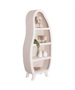 ΡΑΦΙΕΡΑ ΣΕΙΡΑ SANTORINI HM18067 MDF ΣΕ ΥΠΟΛΕΥΚΟ ΧΡΩΜΑ 80x38x196Υεκ.