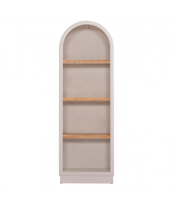 ΡΑΦΙΕΡΑ ΣΕΙΡΑ SANTORINI HM18045 MDF ΥΠΟΛΕΥΚΟ-ΡΑΦΙΑ ΞΥΛΟ ΕΛΑΤΟΥ ΦΥΣΙΚΟ 60x38,5x179Υεκ.