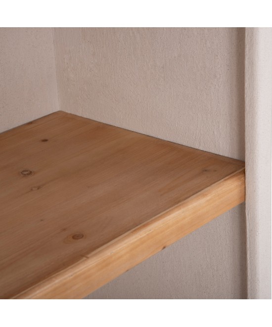 ΡΑΦΙΕΡΑ ΣΕΙΡΑ SANTORINI HM18045 MDF ΥΠΟΛΕΥΚΟ-ΡΑΦΙΑ ΞΥΛΟ ΕΛΑΤΟΥ ΦΥΣΙΚΟ 60x38,5x179Υεκ.