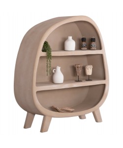 ΡΑΦΙΕΡΑ ΣΕΙΡΑ SANTORINI HM18060.02 MDF ΣΕ ΚΑΦΕ ΧΡΩΜΑ 120x38x133Υεκ.