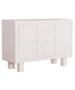 ΜΠΟΥΦΕΣ ΣΕΙΡΑ SANTORINI HM18048 MDF ΣΕ ΥΠΟΛΕΥΚΟ ΧΡΩΜΑ-3 ΣΥΡΤΑΡΙΑ & 2 ΠΟΡΤΕΣ 120x38x80Υεκ.