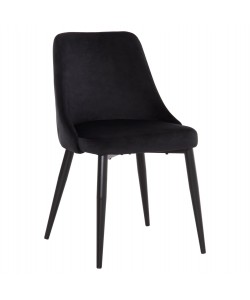 ΚΑΡΕΚΛΑ SERENITY HM8527.14 ΒΕΛΟΥΔΟ ΜΑΥΡΟ ΜΕ ΜΑΥΡΑ ΜΕΤΑΛΛΙΚΑ ΠΟΔΙΑ 51x54x83,5Υεκ.