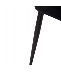 ΚΑΡΕΚΛΑ SERENITY HM8527.14 ΒΕΛΟΥΔΟ ΜΑΥΡΟ ΜΕ ΜΑΥΡΑ ΜΕΤΑΛΛΙΚΑ ΠΟΔΙΑ 51x54x83,5Υεκ.