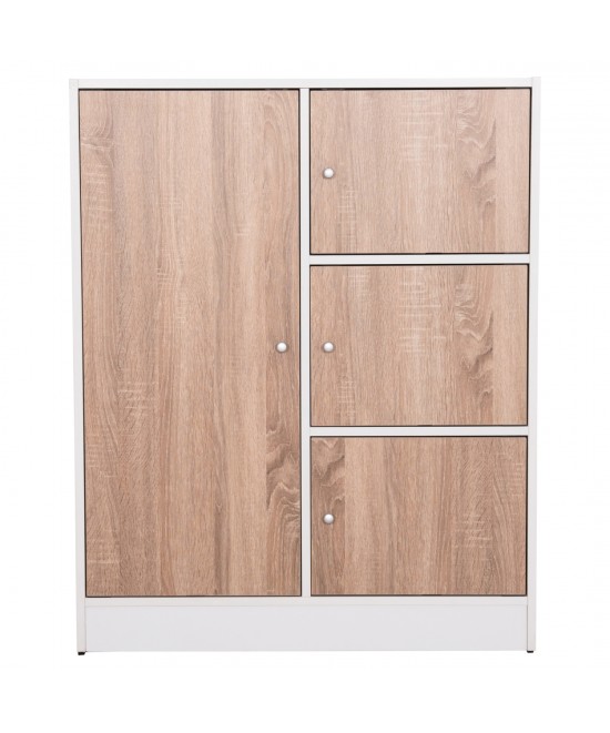 ΝΤΟΥΛΑΠΙ ΜΕ 4 ΑΠΟΘ.ΧΩΡΟΥΣ MATIN HM2479.01 SONAMA OAK-ΛΕΥΚΗ ΜΕΛΑΜΙΝΗ 80x39,5x99,5Υεκ