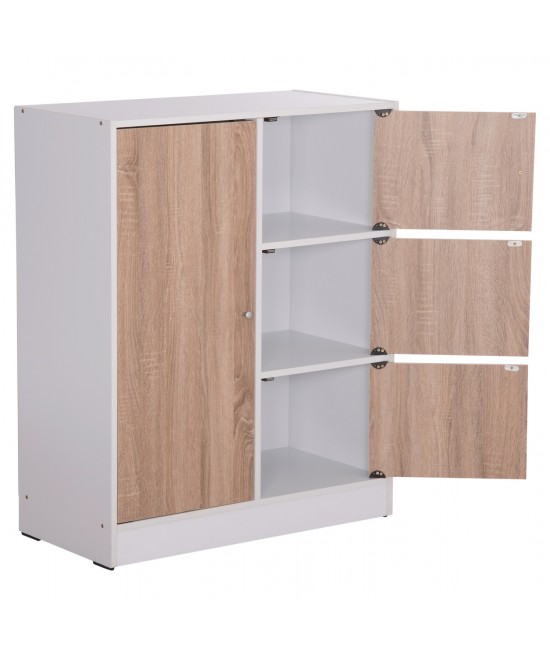 ΝΤΟΥΛΑΠΙ ΜΕ 4 ΑΠΟΘ.ΧΩΡΟΥΣ MATIN HM2479.01 SONAMA OAK-ΛΕΥΚΗ ΜΕΛΑΜΙΝΗ 80x39,5x99,5Υεκ