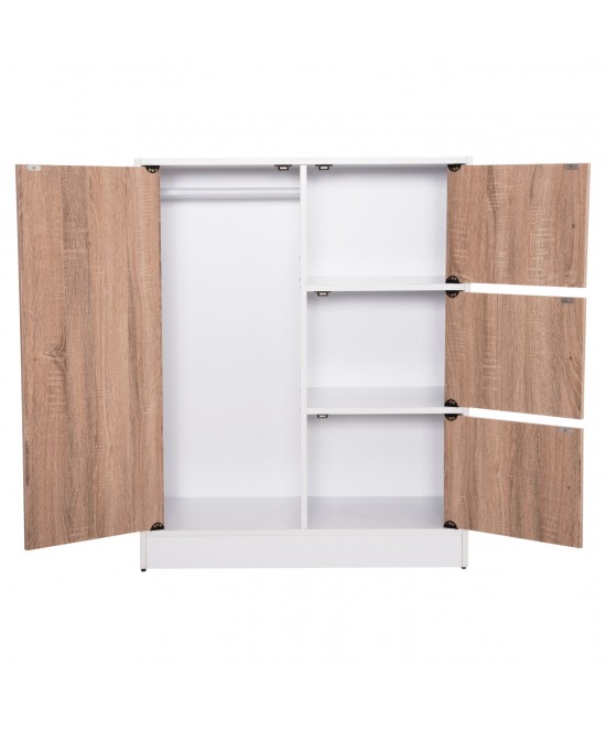 ΝΤΟΥΛΑΠΙ ΜΕ 4 ΑΠΟΘ.ΧΩΡΟΥΣ MATIN HM2479.01 SONAMA OAK-ΛΕΥΚΗ ΜΕΛΑΜΙΝΗ 80x39,5x99,5Υεκ