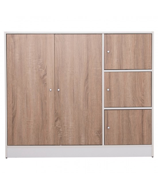 ΝΤΟΥΛΑΠΙ ΜΕ 4 ΑΠΟΘ.ΧΩΡΟΥΣ MATIN HM2480.01 SONAMA OAK-ΛΕΥΚΗ ΜΕΛΑΜΙΝΗ 117x39,5x99,5Υεκ