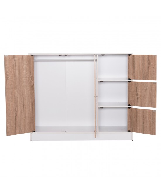 ΝΤΟΥΛΑΠΙ ΜΕ 4 ΑΠΟΘ.ΧΩΡΟΥΣ MATIN HM2480.01 SONAMA OAK-ΛΕΥΚΗ ΜΕΛΑΜΙΝΗ 117x39,5x99,5Υεκ