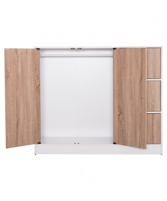 ΝΤΟΥΛΑΠΙ ΜΕ 4 ΑΠΟΘ.ΧΩΡΟΥΣ MATIN HM2480.01 SONAMA OAK-ΛΕΥΚΗ ΜΕΛΑΜΙΝΗ 117x39,5x99,5Υεκ