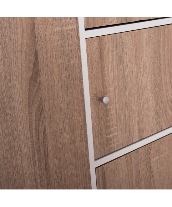 ΝΤΟΥΛΑΠΙ ΜΕ 4 ΑΠΟΘ.ΧΩΡΟΥΣ MATIN HM2480.01 SONAMA OAK-ΛΕΥΚΗ ΜΕΛΑΜΙΝΗ 117x39,5x99,5Υεκ