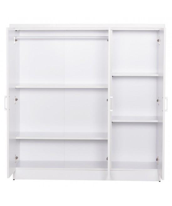 ΝΤΟΥΛΑΠΑ 3ΦΥΛΛΗ ΜΕ ΡΑΦΙΑ FUENTO HM2482.02 ΛΕΥΚΗ ΜΕΛΑΜΙΝΗ 120-116x40x123,5Υεκ.