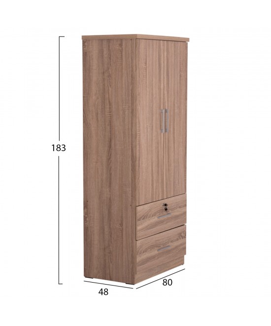 ΝΤΟΥΛΑΠΑ ΜΕ ΣΥΡΤΑΡΙΑ REINA HM2484.11 SONAMA OAK ΜΕΛΑΜΙΝΗ 80x48x183Υεκ.