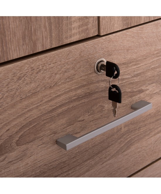 ΝΤΟΥΛΑΠΑ ΜΕ ΣΥΡΤΑΡΙΑ REINA HM2484.11 SONAMA OAK ΜΕΛΑΜΙΝΗ 80x48x183Υεκ.