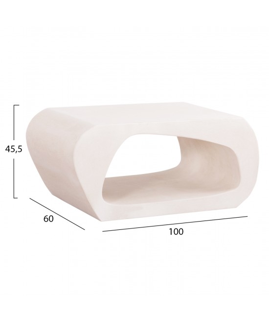 ΤΡΑΠΕΖΙ ΣΑΛΟΝΙΟΥ ΣΕΙΡΑ SANTORINI HM18071 MDF ΣΕ ΥΠΟΛΕΥΚΟ ΧΡΩΜΑ 100x60x45Υεκ.