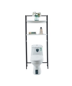 ΕΠΙΠΛΟ ΠΛΥΝΤΗΡΙΟΥ-ΡΑΦΙΕΡΑ HYGI HM18072.02 ΜΕΤΑΛΛΟ ΜΑΥΡΟ-MDF ΛΕΥΚΟ 64x25x156Υεκ.