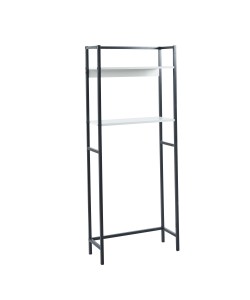 ΕΠΙΠΛΟ ΠΛΥΝΤΗΡΙΟΥ-ΡΑΦΙΕΡΑ HYGI HM18072.02 ΜΕΤΑΛΛΟ ΜΑΥΡΟ-MDF ΛΕΥΚΟ 64x25x156Υεκ.