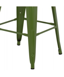 ΣΚΑΜΠΟ ΜΕΣΑΙΟΥ ΥΨΟΥΣ ΜΕΤΑΛΛΙΚΟ MELITA-PRO HM8573.53 ΣΕ LIGHT OLIVE GREEN 43x43x67Υεκ.