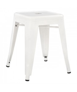 ΣΚΑΜΠΟ ΜΕΤΑΛΛΙΚΟ MELITA HM0096.41 ΣΕ MILK WHITE ΧΡΩΜΑ 37x37x45Υεκ.