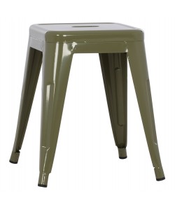 ΣΚΑΜΠΟ ΜΕΤΑΛΛΙΚΟ MELITA HM0096.43 ΣΕ DARK OLIVE ΧΡΩΜΑ 37x37x45Υεκ.