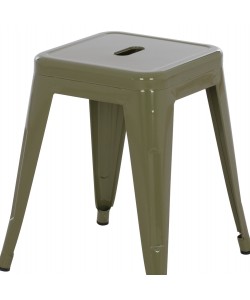 ΣΚΑΜΠΟ ΜΕΤΑΛΛΙΚΟ MELITA HM0096.43 ΣΕ DARK OLIVE ΧΡΩΜΑ 37x37x45Υεκ.