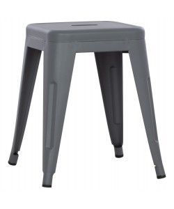 ΣΚΑΜΠΟ ΜΕΤΑΛΛΙΚΟ MELITA HM0096.50 ΣΕ ΓΚΡΙ ΜΑΤ ΧΡΩΜΑ 37x37x45Υεκ.