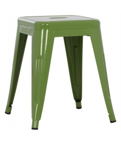 ΣΚΑΜΠΟ ΜΕΤΑΛΛΙΚΟ MELITA HM0096.53 ΣΕ LIGHT OLIVE GREEN ΧΡΩΜΑ 37x37x45Υεκ.