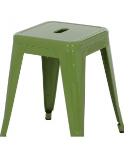 ΣΚΑΜΠΟ ΜΕΤΑΛΛΙΚΟ MELITA HM0096.53 ΣΕ LIGHT OLIVE GREEN ΧΡΩΜΑ 37x37x45Υεκ.