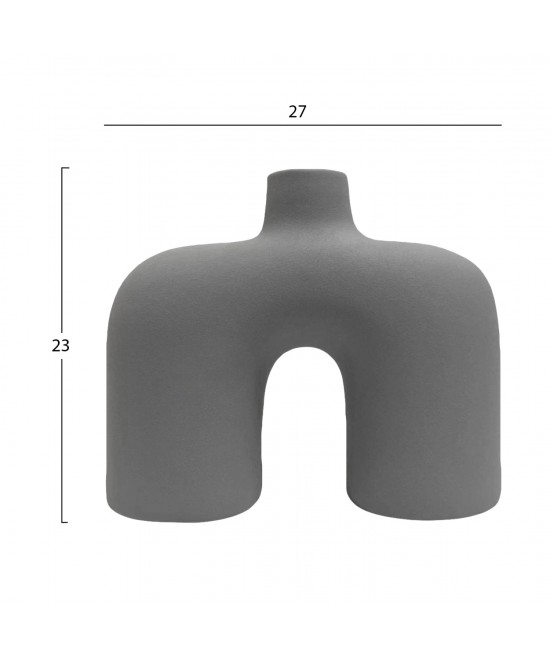 ΕΠΙΤΡΑΠΕΖΙΟ ΚΕΡΑΜΙΚΟ ΔΙΑΚΟΣΜΗΤΙΚΟ ISIL HM4600.03 ΓΚΡΙ ΜΑΤ  27x9,5x22,5Υ εκ.