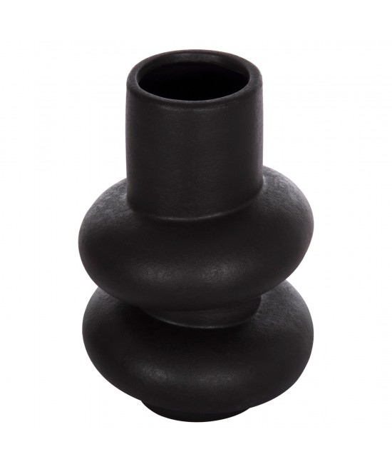 ΕΠΙΤΡΑΠΕΖΙΟ ΚΕΡΑΜΙΚΟ ΔΙΑΚΟΣΜΗΤΙΚΟ ROOK HM4627.02 ΜΑΥΡΟ ΜΑΤ Φ16x25,5Υεκ