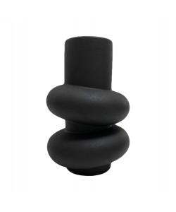 ΕΠΙΤΡΑΠΕΖΙΟ ΚΕΡΑΜΙΚΟ ΔΙΑΚΟΣΜΗΤΙΚΟ ROOK HM4627.02 ΜΑΥΡΟ ΜΑΤ Φ16x25,5Υεκ