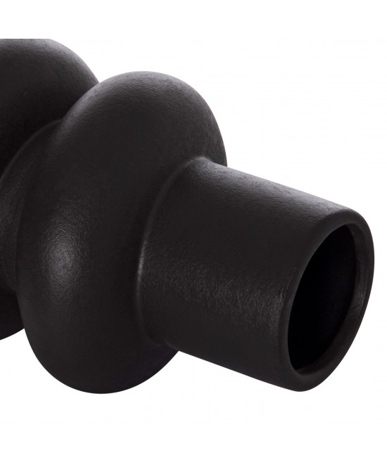 ΕΠΙΤΡΑΠΕΖΙΟ ΚΕΡΑΜΙΚΟ ΔΙΑΚΟΣΜΗΤΙΚΟ ROOK HM4627.02 ΜΑΥΡΟ ΜΑΤ Φ16x25,5Υεκ