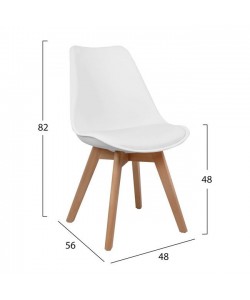 ΣΕΤ 5ΤΜΧ ΤΡΑΠΕΖΙ MINIMAL ΜΑΥΡΟ & VEGAS ΛΕΥΚΕΣ HM10601 80x80x74 cm.