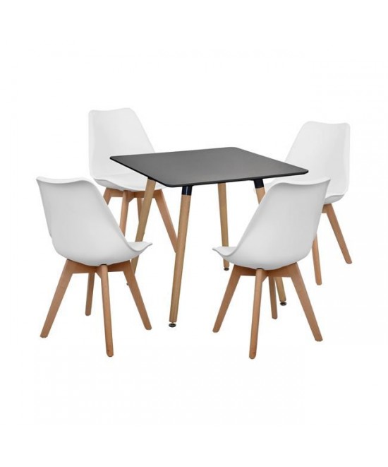 ΣΕΤ 5ΤΜΧ ΤΡΑΠΕΖΙ MINIMAL ΜΑΥΡΟ & VEGAS ΛΕΥΚΕΣ HM10601 80x80x74 cm. ΣΕΤ 5ΤΜΧ ΤΡΑΠΕΖΙ MINIMAL ΜΑΥΡΟ & VEGAS ΛΕΥΚΕΣ HM10601 80x80x74 cm.