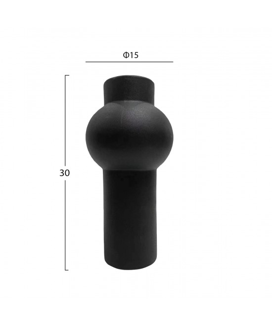 ΕΠΙΤΡΑΠΕΖΙΟ ΚΕΡΑΜΙΚΟ ΔΙΑΚΟΣΜΗΤΙΚΟ SCEPTER HM4605.02 ΜΑΥΡΟ ΜΑΤ Φ15x30Υ εκ.
