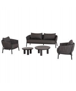 ΣΕΤ ΣΑΛΟΝΙ ΕΞ.ΧΩΡΟΥ 5ΤΜΧ SHANKS HM6206.01 ΓΚΡΙ ΑΛΟΥΜΙΝΙΟ-OLEFIN-3D PRINT ΓΥΑΛΙ