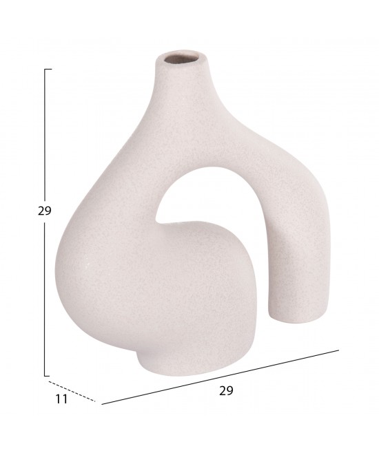 ΕΠΙΤΡΑΠΕΖΙΟ ΚΕΡΑΜΙΚΟ ΔΙΑΚΟΣΜΗΤΙΚΟ ISIL HM4597.01 ΥΠΟΛΕΥΚΟ ΚΡΥΣΤΑΛΛΙΚΟ 29x11x29Υεκ