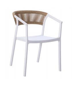 ΠΟΛΥΘΡΟΝΑ ΠΟΛΥΠΡΟΠΥΛΕΝΙΟΥ BOGI HM6240.01 ΛΕΥΚΗ ΜΕ ΜΠΕΖ ΣΧΟΙΝΙ 55x53.5x74Υεκ.