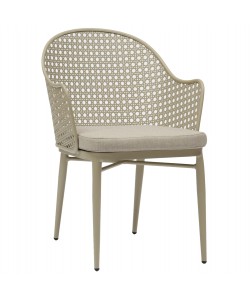 ΠΟΛΥΘΡΟΝΑ ΑΛΟΥΜΙΝΙΟΥ OREGO HM6268.03 ΚΑΠΟΥΤΣΙΝΟ-ΜΑΞΙΛΑΡΙ ΜΠΕΖ 58x55x83Υεκ.