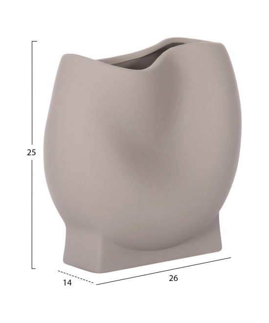 ΕΠΙΤΡΑΠΕΖΙΟ ΚΕΡΑΜΙΚΟ ΔΙΑΚΟΣΜΗΤΙΚΟ GLAΖΕ HM4610.03 ΓΚΡΙ ΜΑΤ 26x14x25Υεκ