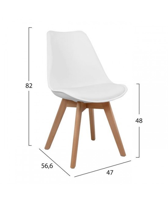 ΣΕΤ ΤΡΑΠΕΖΑΡΙΑΣ 5ΤΜΧ HM10193.01 ΜΕ ΤΡΑΠΕΖΙ MINIMAL ΚΑΙ VEGAS ΛΕΥΚΕΣ 120x80x73 cm