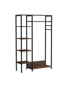 ΕΠΙΠΛΟ ΕΙΣΟΔΟΥ/ΑΝΟΙΧΤΗ ΝΤΟΥΛΑΠΑ ARANJA HM18082 ΜΕΤΑΛΛΟ ΜΑΥΡΟ-ΜΕΛΑΜΙΝΗ ΚΑΦΕ 90x30x140Υεκ.